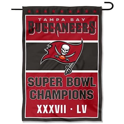 WinCraft Tampa Bay 2 Time Champions Double Sided Garden Banner Flag - 757 Sports Collectibles