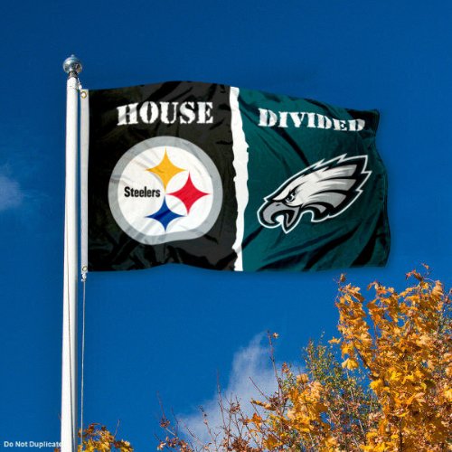 WinCraft Pittsburgh Steelers and Philadelphia Eagles House Divided Flag - 757 Sports Collectibles