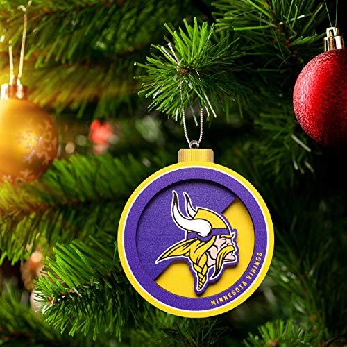 YouTheFan NFL Minnesota Vikings 3D Logo Series Ornament - 757 Sports Collectibles