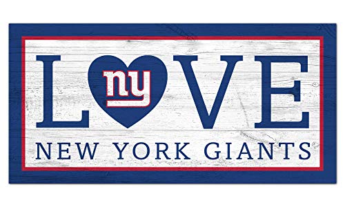 Fan Creations NFL New York Giants Unisex New York Giants Love Sign, Team Color, 6 x 12 - 757 Sports Collectibles