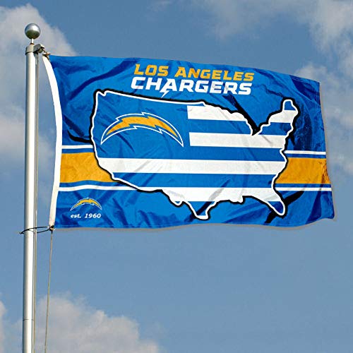 WinCraft Los Angeles Chargers Nation USA American Country 3x5 Flag - 757 Sports Collectibles