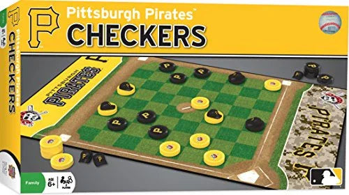 MasterPieces MLB Pittsburgh Pirates Checkers Board Game - 757 Sports Collectibles
