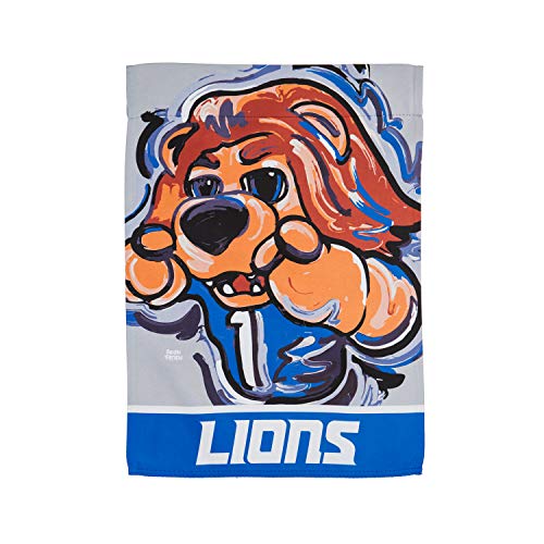 Team Sports America Detroit Lions Suede Garden Flag 12.5 x 18 Inches Justin Patten - 757 Sports Collectibles