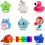 Jomyfant Bath Toys (8 Packs Rubber Animals Toys) Light Up Floating Rubber Toys Flashing Color Changing Light in Water Bathtub Shower Games Toys for Baby Kids Toddler Child - 757 Sports Collectibles