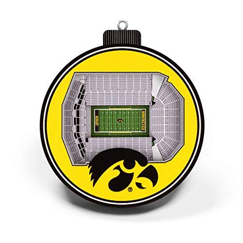 NCAA Iowa Hawkeyes - Kinnick 3D Stadium View Ornament, Team Colors, Large - 757 Sports Collectibles