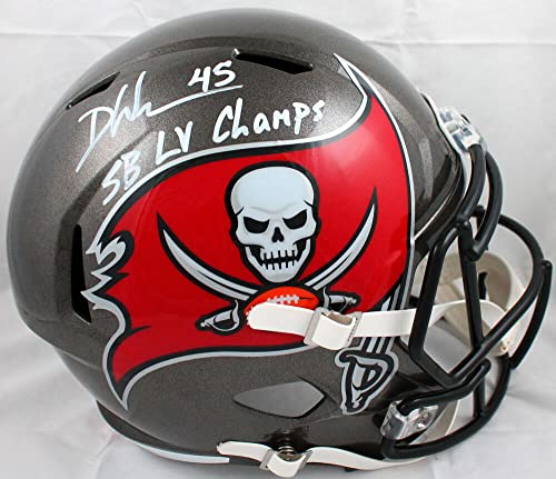 Devin White Signed Tampa Bay F/S Speed Helmet W/Insc- Beckett W Hologram White - 757 Sports Collectibles