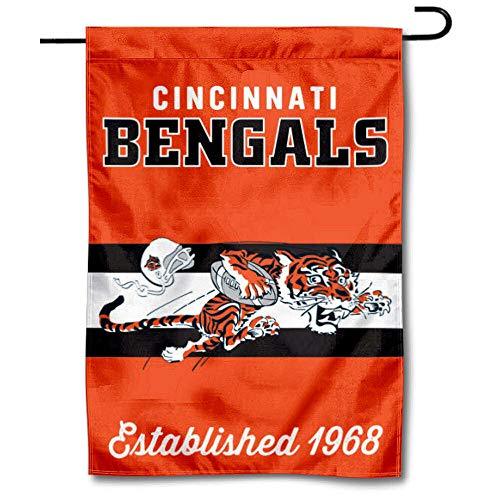 WinCraft Bengals Throwback Retro Vintage Garden Flag Double Sided Banner - 757 Sports Collectibles