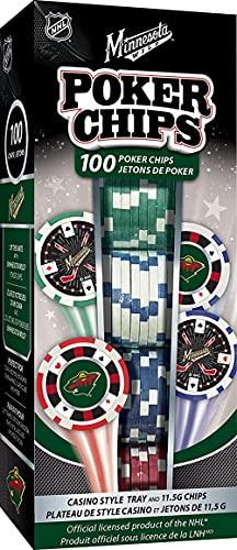 MasterPieces Minnesota Wild Poker Chips 100pc - 757 Sports Collectibles