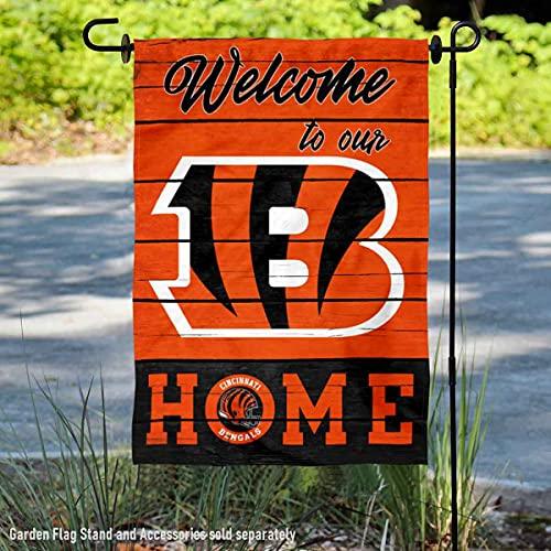 Cincinnati Bengals Welcome Home Decorative Garden Flag Double Sided Banner - 757 Sports Collectibles