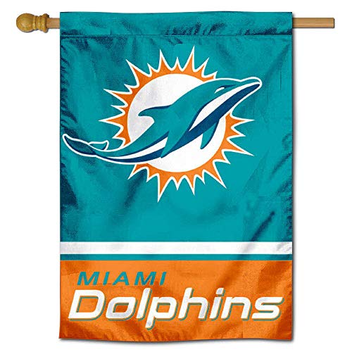 WinCraft Miami Dolphins Two Sided House Flag - 757 Sports Collectibles