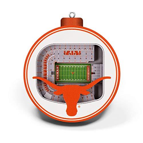 NCAA Texas Longhorns - Darrell K Royal Memorial  3D Stadium View Ornament, Team Colors, Large - 757 Sports Collectibles