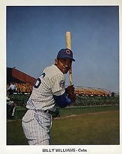 BILLY WILLIAMS VINTAGE SIGNED JSA CERTED STICKER 8X8 PHOTO AUTOGRAPH AUTHENTIC