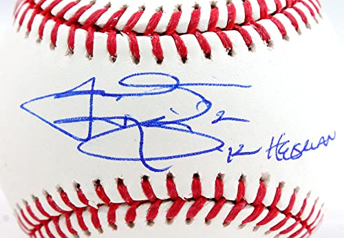 Johnny Manziel Autographed Rawlings OML Baseball w/Heisman-Beckett W Hologram Blue - 757 Sports Collectibles