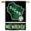 Milwaukee Bucks State of Wisconsin Two Ply and Double Sided House Flag - 757 Sports Collectibles