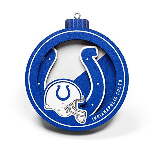 YouTheFan NFL Indianapolis Colts 3D Logo Series Ornament - 757 Sports Collectibles