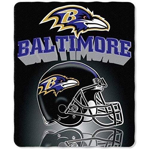 NFL Baltimore Ravens Gridiron Fleece Throw, Purple, 50" x 60" - 757 Sports Collectibles