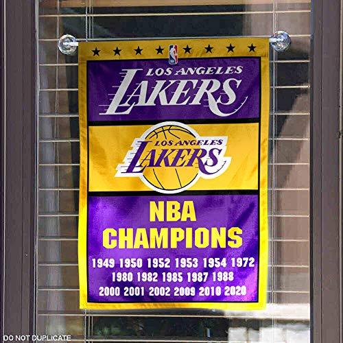 WinCraft LA Lakers 17 Time Champions Double Sided Garden Flag - 757 Sports Collectibles