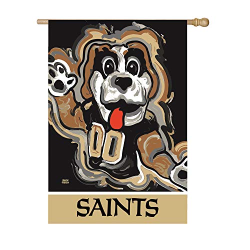 Team Sports America New Orleans Saints, Embossed Suede Indoor Outdoor Flag Justin Patten - 757 Sports Collectibles