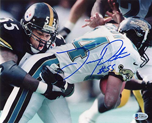 Joey Porter Autographed Pittsburgh Steelers 8x10 Photo - BAS COA (vs Jaguars) - 757 Sports Collectibles