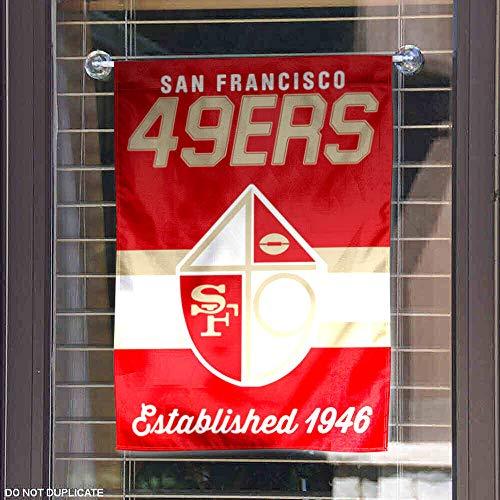 WinCraft 49ers Throwback Retro Vintage Garden Flag Double Sided Banner - 757 Sports Collectibles