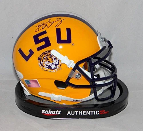 Brad Wing Signed LSU Tigers Schutt Yellow Mini Helmet