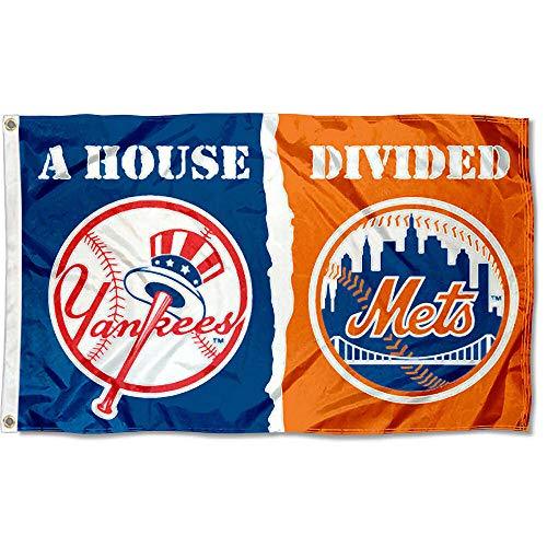 WinCraft New York Yankees and NY Mets House Divided Flag - 757 Sports Collectibles