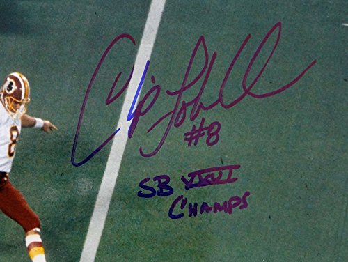 Chip Lohmiller SB XXVI Autographed 8x10 Super Bowl Kickoff Photo- JSA W Auth - 757 Sports Collectibles