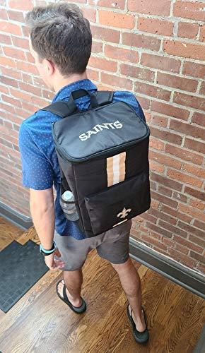 FOCO Cooler Backpack – Portable Soft Sided Ice Chest – Insulated Bag Holds 36 Cans (New Orleans Saints) - 757 Sports Collectibles