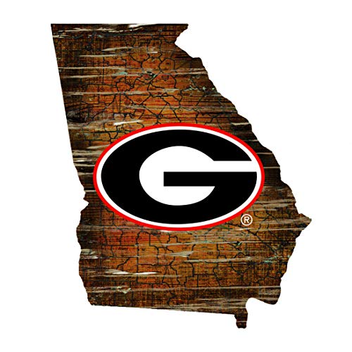 Fan Creations NCAA Georgia Bulldogs Unisex University of Georgia Mini Roadmap State Sign, Team Color, 12 inch - 757 Sports Collectibles