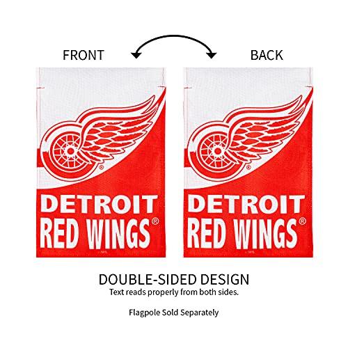 Team Sports America NHL Double Sided Detroit Red Wings Garden Flag Officially Licensed Sports Flag for Home Office Yard Sports Gift - 757 Sports Collectibles