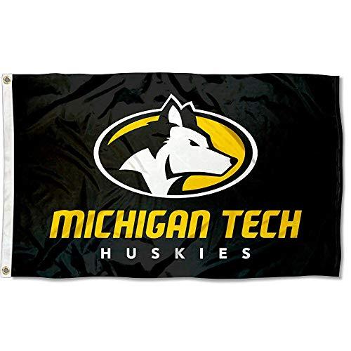 College Flags & Banners Co. Michigan Tech University Flag and USA 3x5 Flag Set - 757 Sports Collectibles