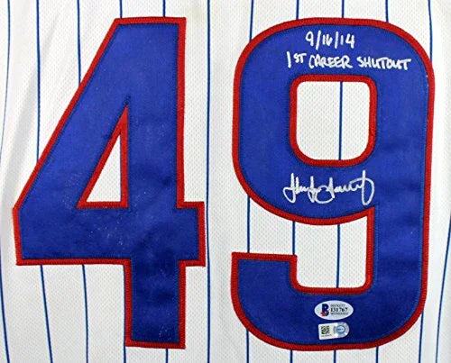 Cubs Jake Arrieta"9/16/14 1st Career Shutout" Game Used Jersey MLB & BAS - 757 Sports Collectibles