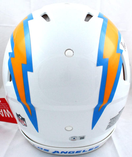 Austin Ekeler Autographed F/S LA Chargers Speed Authentic Helmet w/Insc.-Beckett W Hologram - 757 Sports Collectibles