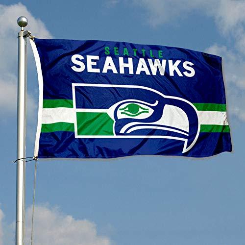 WinCraft Seahawks Throwback Vintage Retro 3x5 Banner Flag - 757 Sports Collectibles