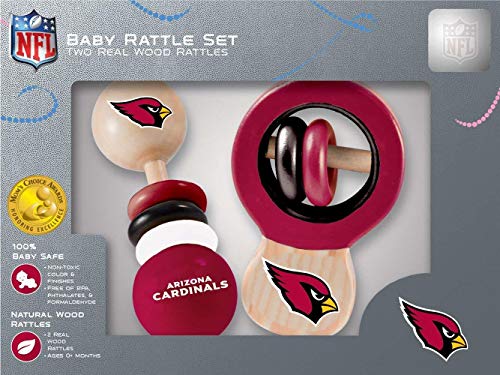 MasterPieces NCAA Arizona Wildcats, Natural Wood, Non-Toxic, BPA, Phthalates, & Formaldehyde Free, Baby Rattle, 2 Pack - 757 Sports Collectibles