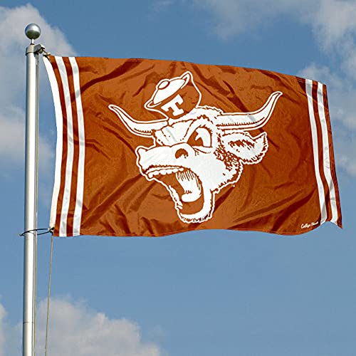 College Flags & Banners Co. Texas Longhorns Vintage Retro Throwback 3x5 Banner Flag - 757 Sports Collectibles