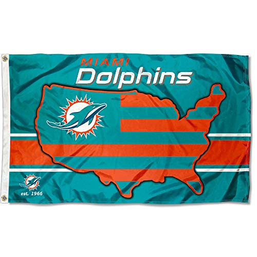 WinCraft Miami Dolphins Nation USA American Country 3x5 Flag - 757 Sports Collectibles