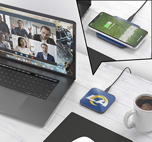 NFL St. Louis Rams Wireless Charging Pad, White - 757 Sports Collectibles
