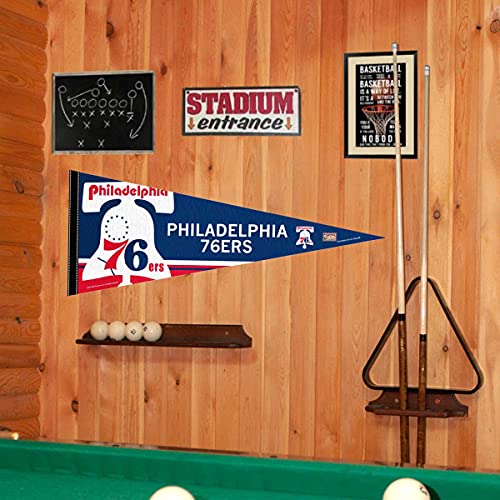 WinCraft Philadelphia 76ers Throwback Retro Vintage Pennant Flag - 757 Sports Collectibles