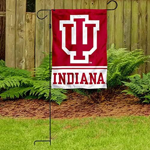 IU Hoosiers Garden Flag and Flag Stand Holder Flagpole Set - 757 Sports Collectibles