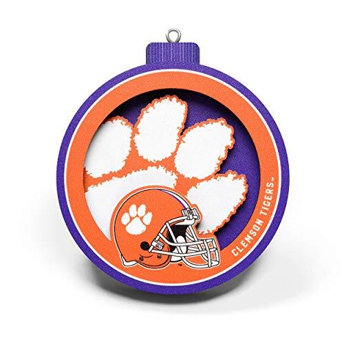 YouTheFan NCAA Clemson Tigers 3D Logo Series Ornament - 757 Sports Collectibles