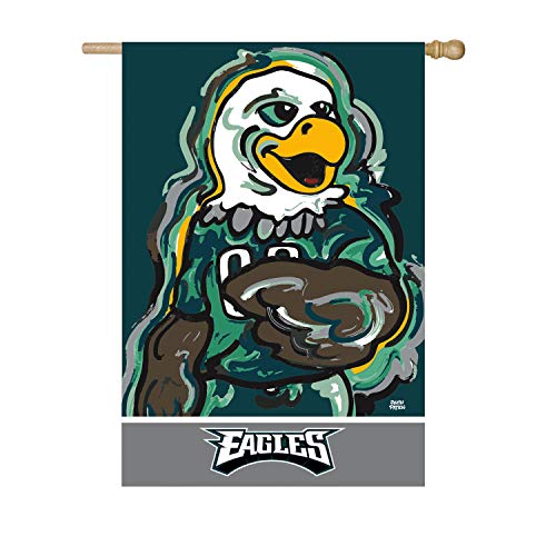 Team Sports America Philadelphia Eagles, Embossed Suede Indoor Outdoor Flag Justin Patten - 757 Sports Collectibles