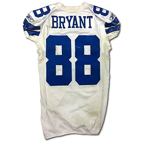 Cowboys Dez Bryant Game Worn White Reebok Road Jersey 12/4/2011 Photo Matched - 757 Sports Collectibles