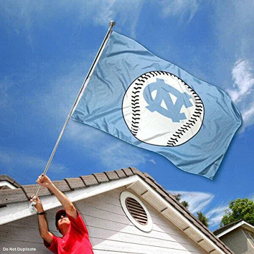 College Flags & Banners Co. North Carolina Tar Heels Baseball Logo Flag - 757 Sports Collectibles