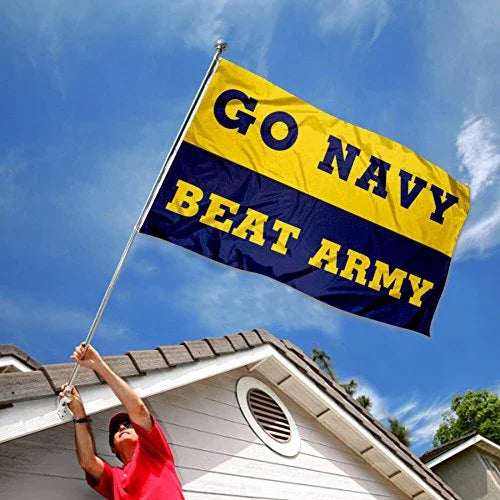 Go Navy Beat Army Football Banner Flag - 757 Sports Collectibles
