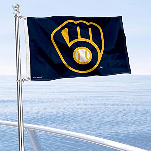 WinCraft Milwaukee Brewers Boat and Golf Cart Flag - 757 Sports Collectibles