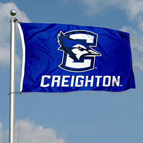 College Flags & Banners Co. Creighton Bluejays Wordmark Flag - 757 Sports Collectibles
