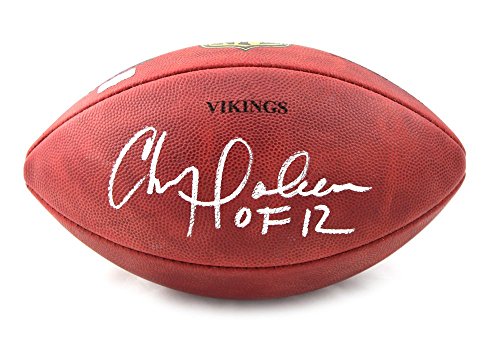 Chris Doleman Autographed/Signed Minnesota Vikings Authentic Wilson Football With "HOF 12" Inscription - 757 Sports Collectibles