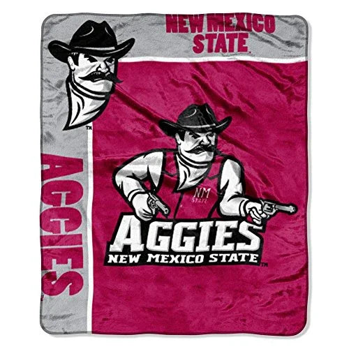 NORTHWEST NCAA New Mexico State Aggies Raschel Throw Blanket, 50" x 60", School Spirit - 757 Sports Collectibles