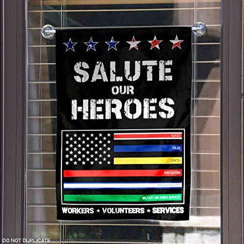 Sports Flags Pennants Company Salute Our Workers and Services Garden Flag - 757 Sports Collectibles